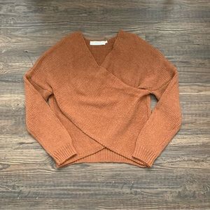 ASTR The Label Wrap Front Sweater